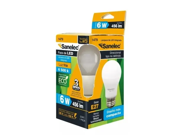 Foco led 6W 90-150V 6500K
