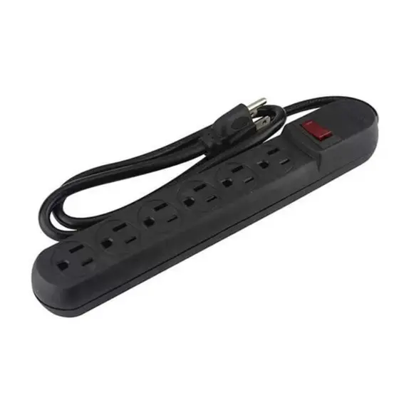 Multicontacto 6 entradas c/supresor de picos 110J 14AWG