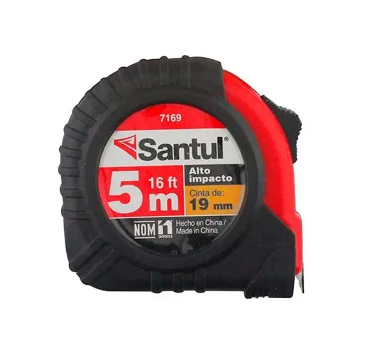 Flexómetro 5m x 19mm contra impacto