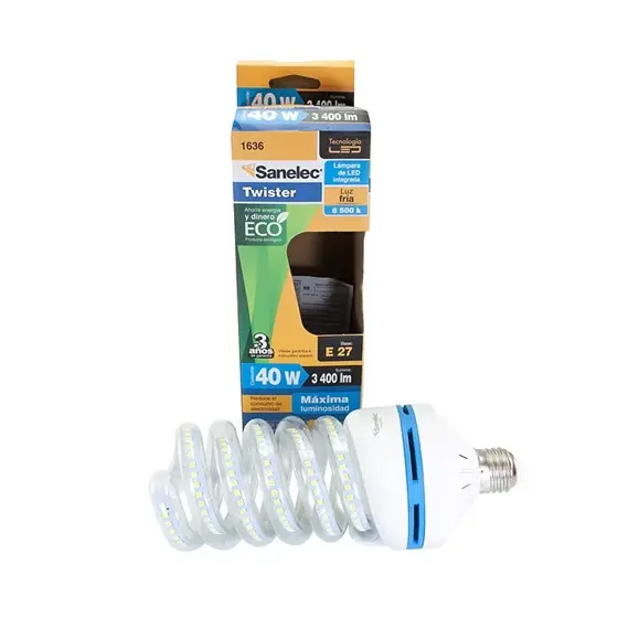 Foco espiral Led 40W Luz Fría