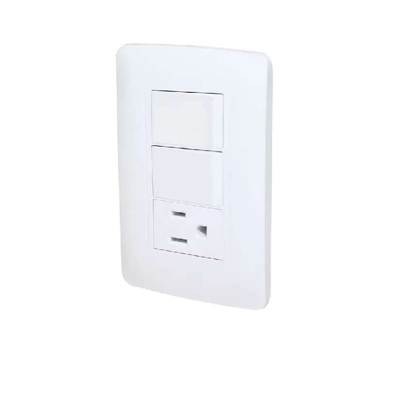 Placa Toscana contacto y apagador doble