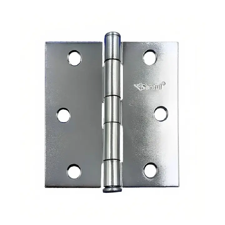 Bisagra 3x3 acero cromomate cabeza plana perno remachado