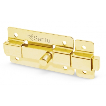 Pasador para puerta 75 mm de acero latonado