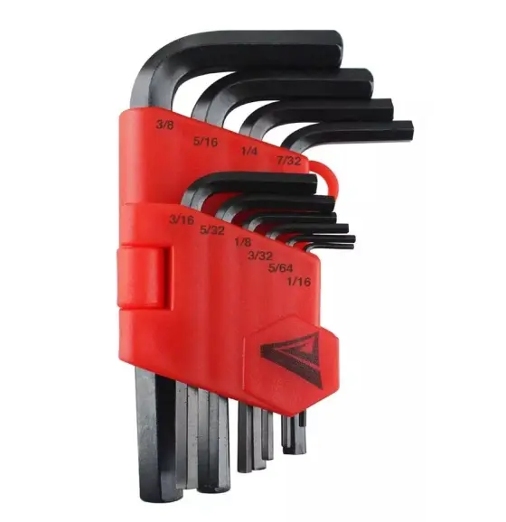 Llaves allen pavonadas cortas juego de 10 pz, estándar