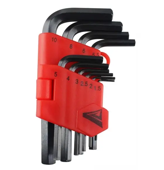 Llaves allen pavonadas cortas juego de 10 pz, milimétricas