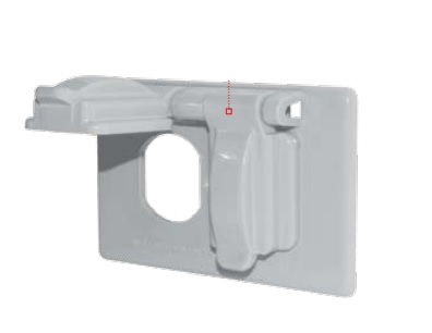 Placa doble p/interperie de plástico granel
