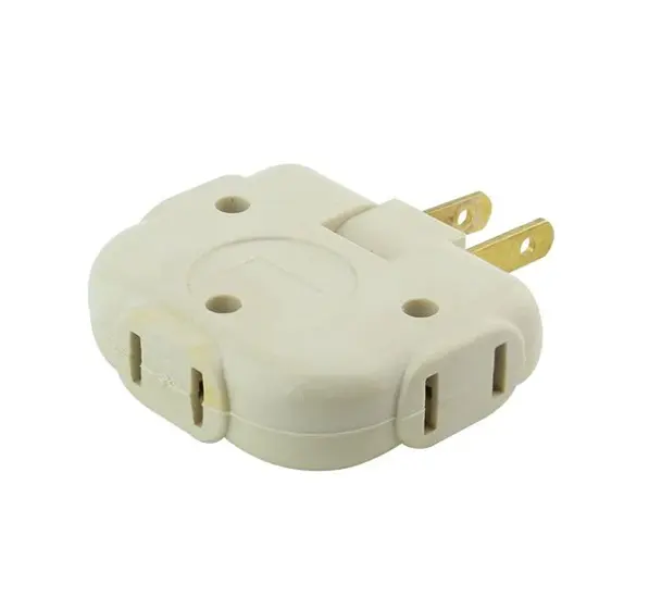 Adaptador movible tipo bisagra 3 contactos, polarizado