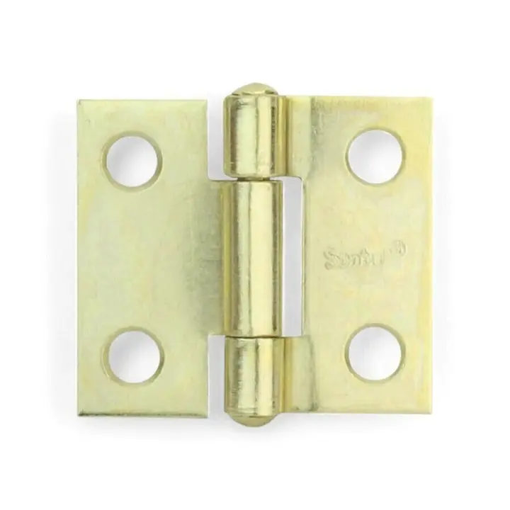 Bisagra 1 x 15/16 acero latonado perno remachado