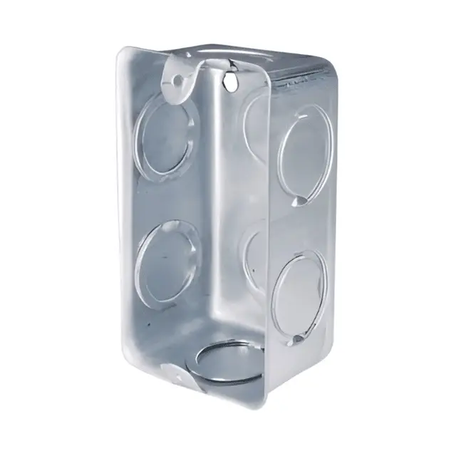 Caja tipo chalupa de 2 X 4 entrada 1/2 y 3/4 lamina ac