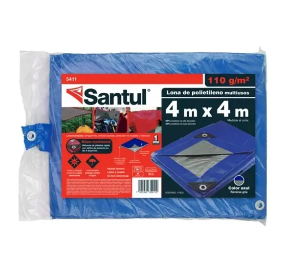 Lona premium azul 4 x 4 m