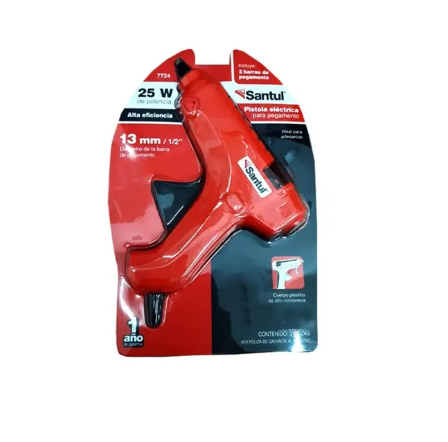 Pistola eléctrica de pegamento 25 W, p/barras de 1/2