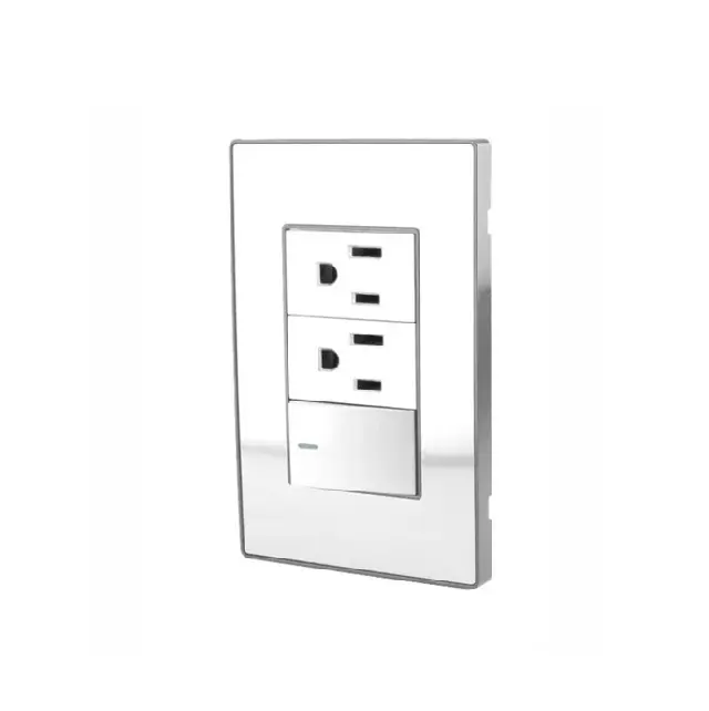 Placa Cordoba Apagador de escalera y contacto doble