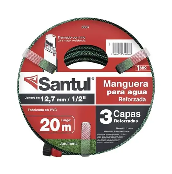 Manguera ref 3 capas 20m 1/2"