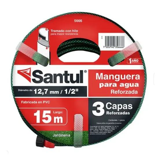 Manguera ref 3 capas 15m 1/2"