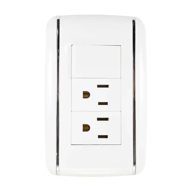 Placa Vicenza apagador y contacto doble