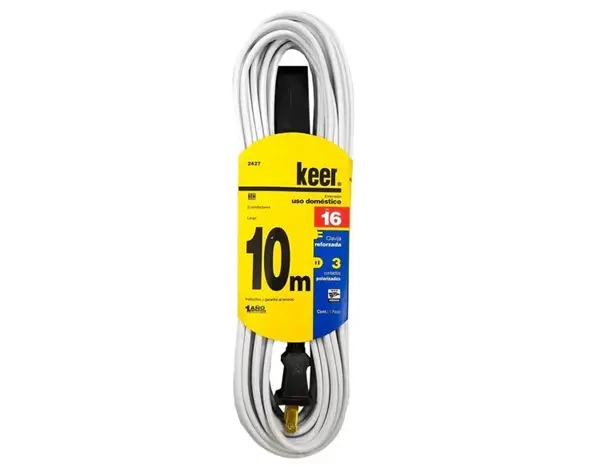 Extensión doméstica 10 m 5 amps. 2 cond.