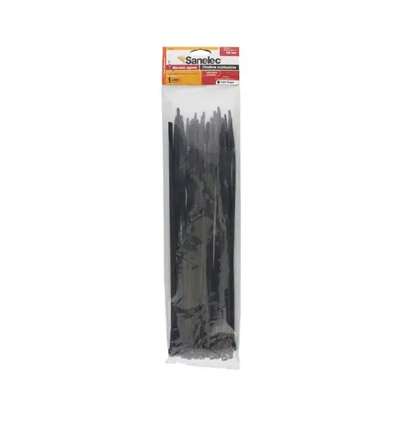 Cinchos plásticos 4.8 x 300 mm color negro 50 pz precio x bolsa