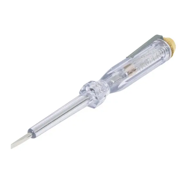Probador de corriente alterna c/clip p/bosillo, cable 14 cm