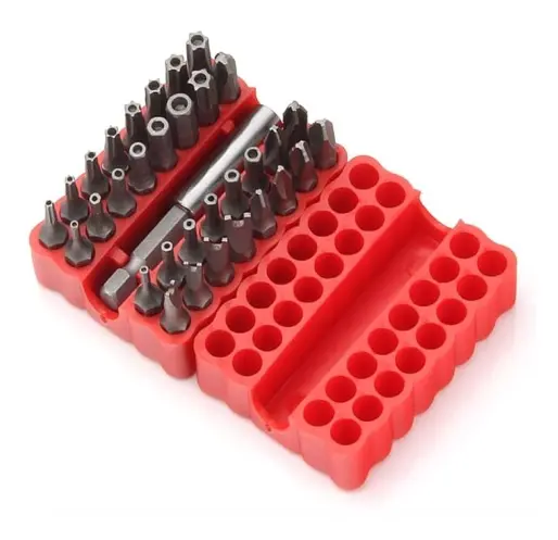 Juego de 33 puntas bits para para desarmador 25mm x 6mm