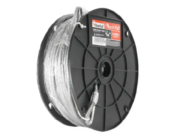 Cable acero rígido 7x7 hilos 1/4" precio x metro