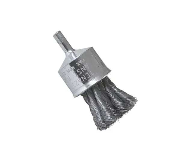 CARDA BROCHA ALAMBRE TRENZADO 7/8"X0.013"X1/4" CON VASTAGO ACERO