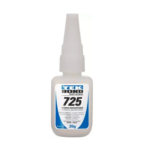 ADHESIVO INSTANTANEO USO INDUSTRIAL VISCOSIDAD CP 40 A 60 20 GR (0.70 OZ) APLICADOR A (725)
