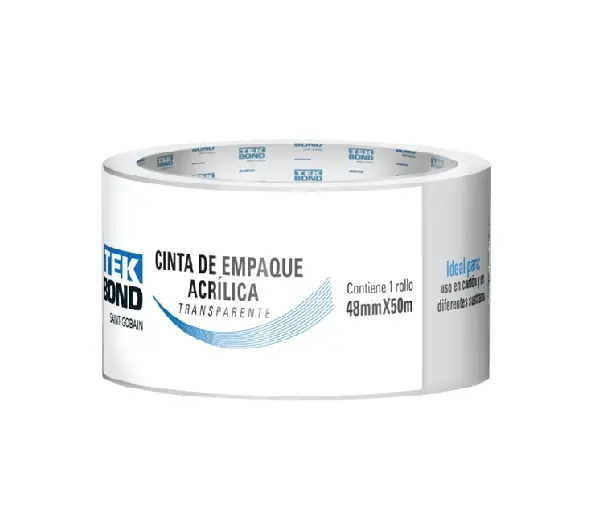 CINTA EMPAQUE TEKBOND 48MMX150M TRANSPARENTE