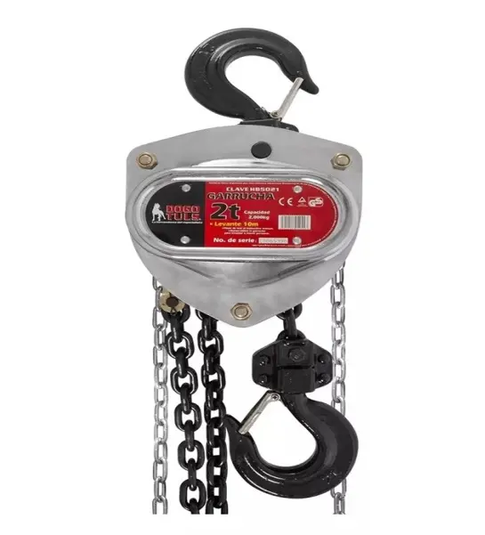 GARRUCHA CROMADA 2 TON X 10 M 4:1