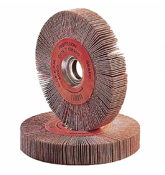 RUEDA FLAP 6"X1"X1" G50 C/CENTRO METALICO METAL-METAL NO FERROSO-PLASTICO-MADERA (X-88)