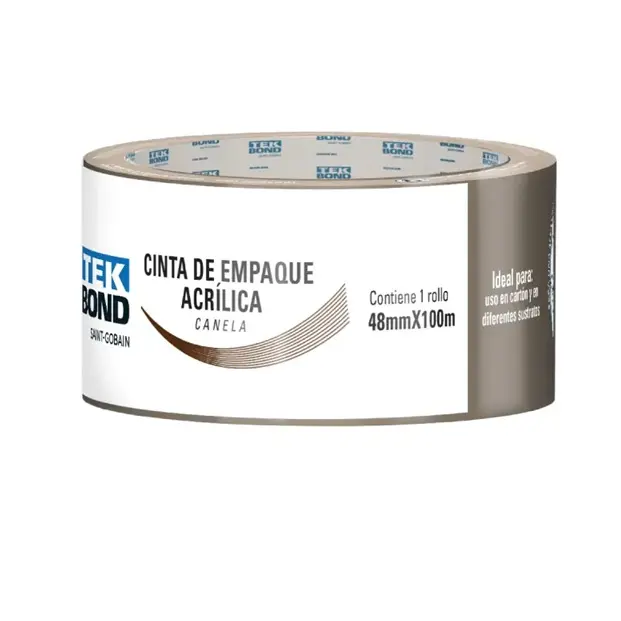 CINTA EMPAQUE TEKBOND 48MMX100M CANELA