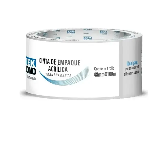 CINTA EMPAQUE TEKBOND 48MMX100M TRANS