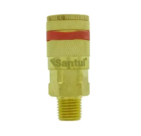 Cople de latón, cuerda 1/4 NPT macho