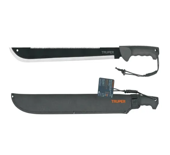 MACHETE DOBLE FILO, 18'' CON FUNDA