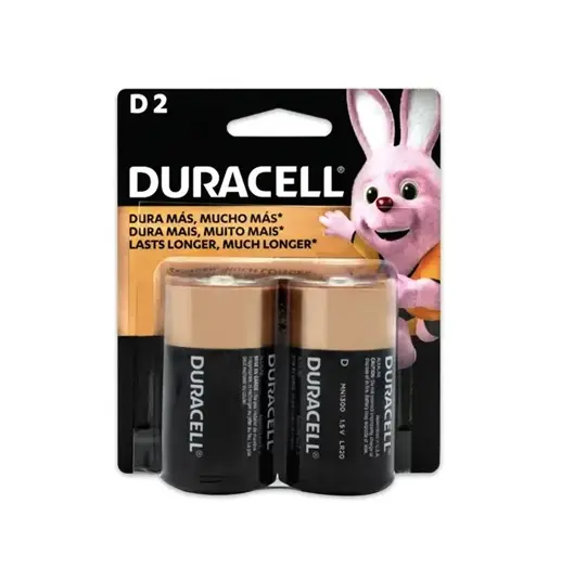 PILA ALCALINA D DURACELL C/2 PZAS
