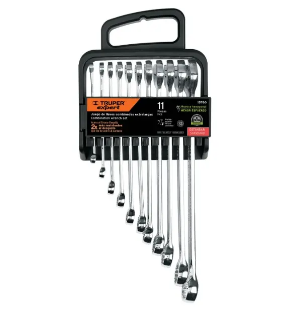 JUEGO DE 11 LLAVES COMBINADAS, PULIDAS, STANDARD
