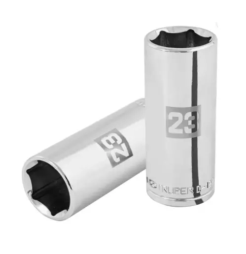 DADO LARGO DE 23 MM 6 PUNTAS CUADRO 1/2' TRUPER