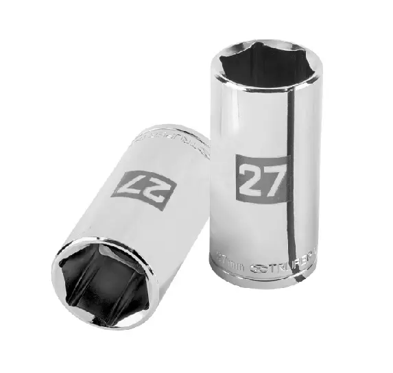 DADO LARGO DE 27 MM 6 PUNTAS CUADRO 1/2' TRUPER