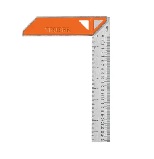 ESCUADRA PARA CARPINTERO, MANGO DE ALUMINIO, 10''