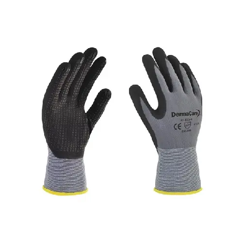 GUANTE 15G ANTICORTE PALMA NITRILO+ T8