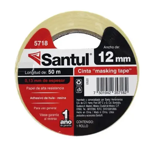 [5718 ST357182] Cinta masking tape 12mm 1/2" 50m
