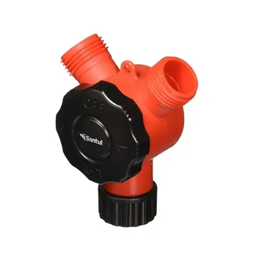 [7516 ST375162] Conector Y plástico c/llave de paso, entrada 3/4 , 3 func