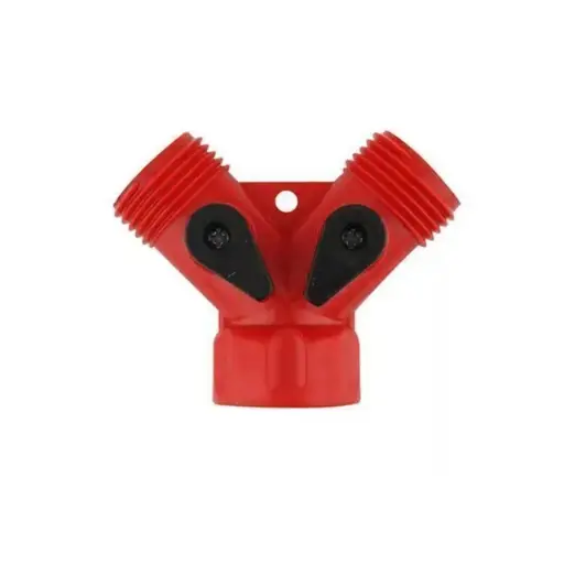 [7513 ST375131] Conector Y plástico c/llave de paso, entrada 3/4 , 2 llaves