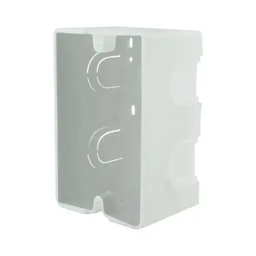 [4352 SE343529] Caja tipo chalupa 2x4 plástico rectangular blanco