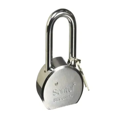 [8061 ST380616] Candado acero 65mm máx seguridad llave tradic., gancho largo