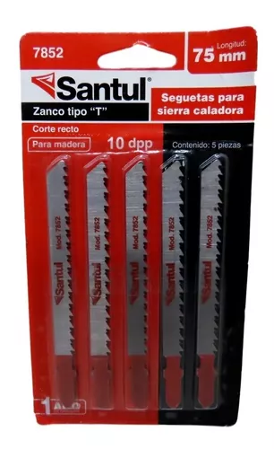 [7852 ST378521] Seguetas p/caladora zanco T p/mad y plast, 8 dpp, jgo 5 p