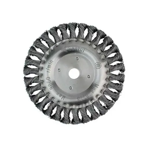 [8718 ST387189] Carda circular 6 p/esmerilador a entrada 5/8 alambre trenzada