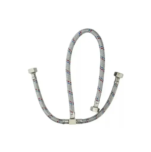 [8843 SP388438] Manguera flexible tipo "T" conectores de 1/2", largo 0,5