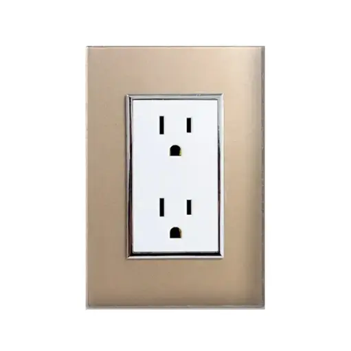 [4558 SE345585] Placa Venecia Champagne contacto doble