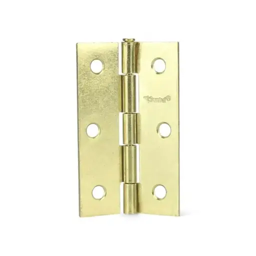 [6947 ST369475] Bisagra 2 1/2x1 5/8 acero latonado perno remachado