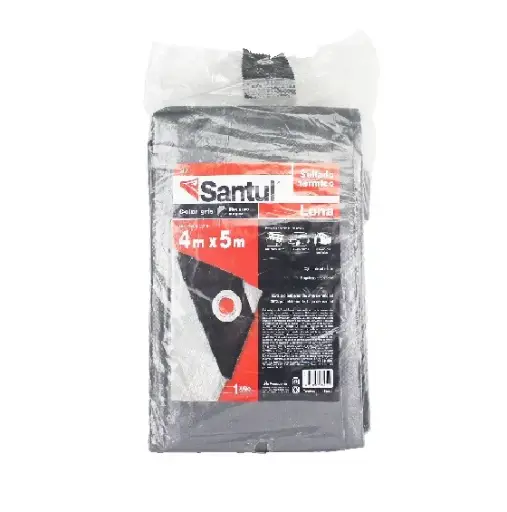 [5472 ST354723] Lona uso pesado gris 4 x 5m